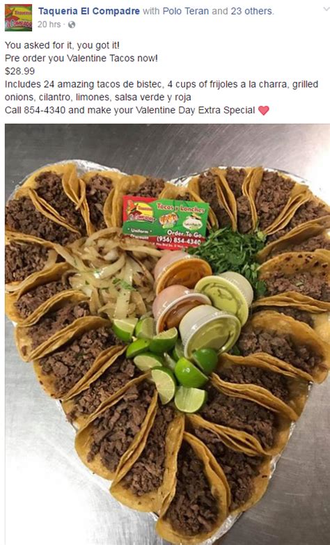 Heart Shaped Mini Tacos Other Puro Treats And Deals For Your Valentines Day In South Texas