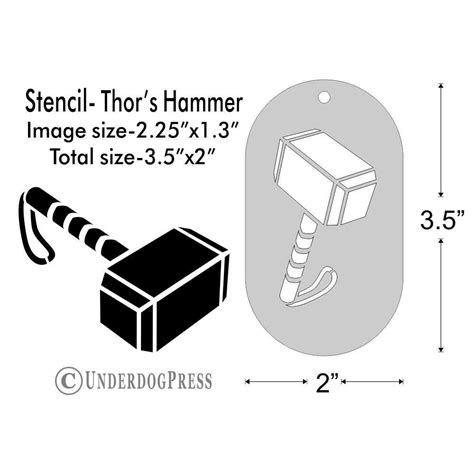 Thor Hammer Stencil