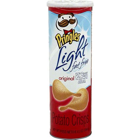 Pringles Light Potato Crisps Fat Free Original Snacks Chips And Dips