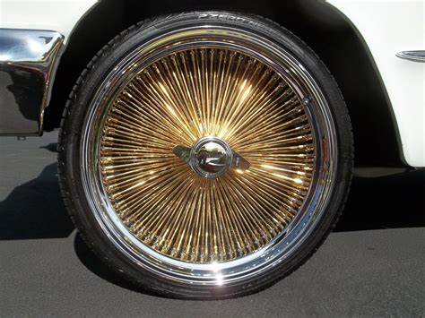 200 Gold Spoke On 64 Impala Wire Wheel Custom Wheels Cars Wheels