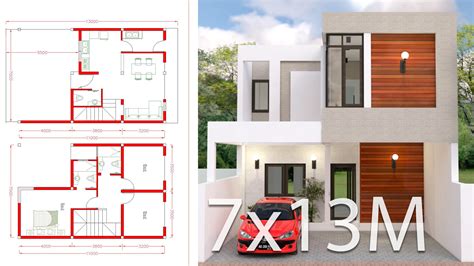 Home Plan 7x10 Meter 4 Bedrooms Samhouseplans