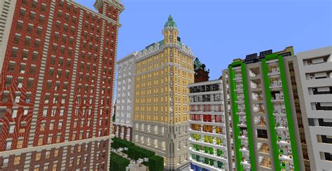 8 Different City Buildings Minecraft Map