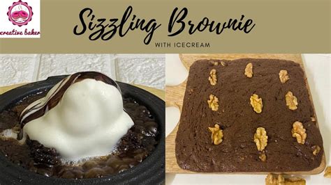 Sizzling Brownie With Icecream Eggless Walnut Brownie YouTube