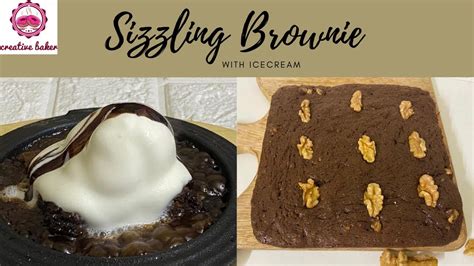 Sizzling Brownie With Icecream Eggless Walnut Brownie Youtube