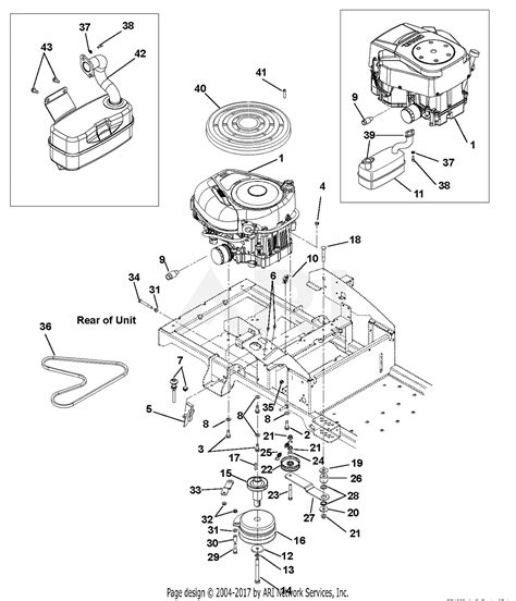 Ariens 915161 000101 009999 Kohler Zoom 50 Parts Diagram For