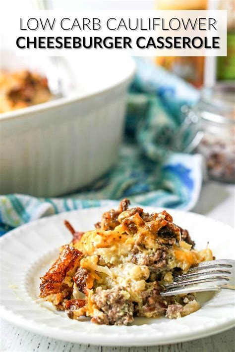 This chicken and rice casserole dinner from delish.com is the easiest decision you'll make all week. Keto Cauliflower & Cheeseburger Casserole - low carb ...