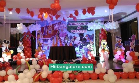 Mickey Mouse Theme Premium Birthday Party Balloon Decoration Bangalore