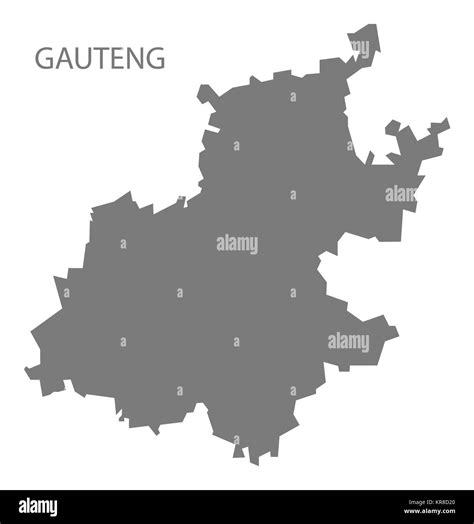 Gauteng South Africa Map Grey Stock Photo Alamy