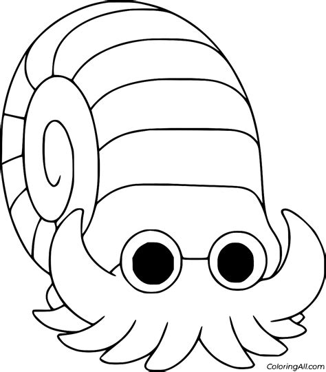 Omanyte Coloring Page Coloringall