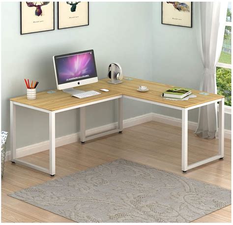 Shw Home Office 55″x60″ Large L Shaped Corner Desk Shw Desks Shw