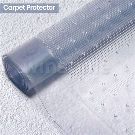 Vinyl Plastic Carpet Protector Film Clear Runner Home Office Floor Mat