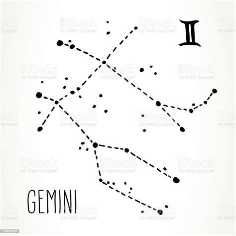 Gemini Zodiac Sign Constellation Stock Illustration Download Image