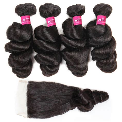 Peruvian Hair Sew In One More Peruvian Loose Wave 3 Bundles With 44