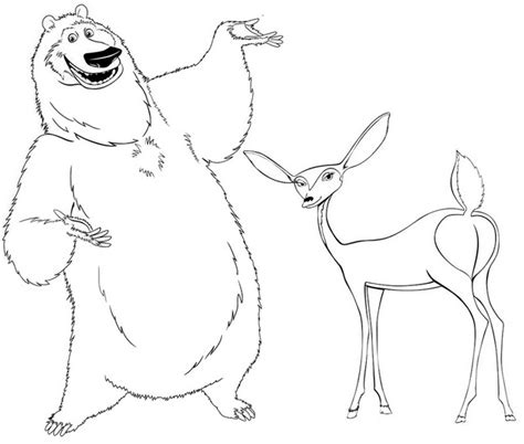 Boog And Giselle Coloring Page Of Open Season 2
