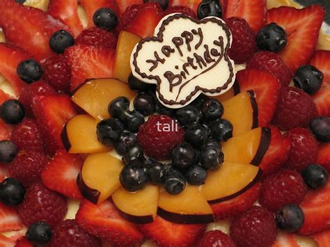 Happy Birthday Fruit Tart By Tali Redbubble