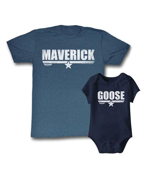 Navy Maverick Tee Goose Bodysuit Men Infant Dad To Be