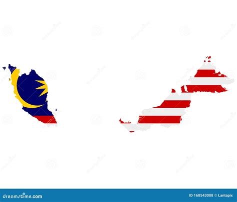 Flag In Map Of Malaysia Stock Vector Illustration Of Silhouette