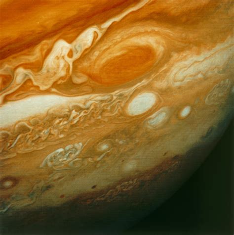 Voyager 1 View Of Jupiters Great Red Spot Photograph By Nasa