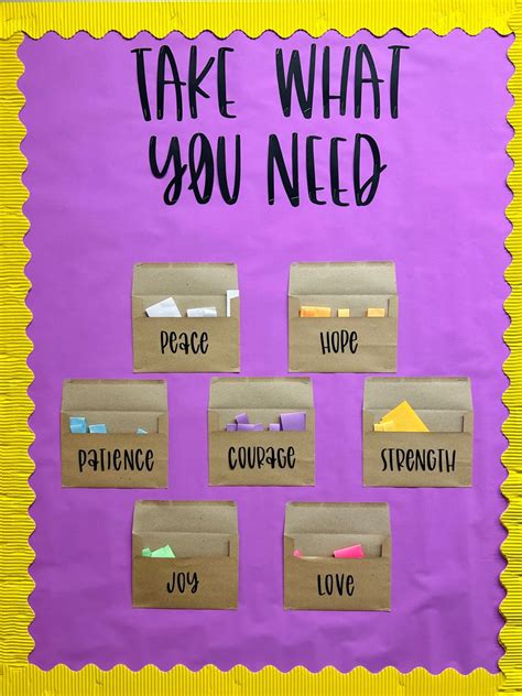 Take What You Need Bulletin Board Christian School Bulletin Boards