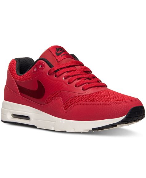 Lyst Nike Women S Air Max 1 Ultra Essentials Running Sneakers From Finish Line In Red