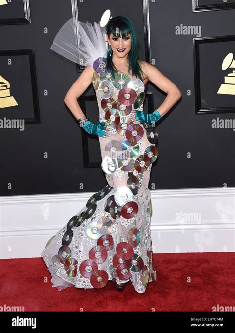 Jacqueline Van Bierk Attending The 59th Annual Grammy Awards In Los