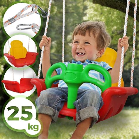 Childrens Swing 3 In 1 Plastic With Backrests Baby Swing Chair Swing