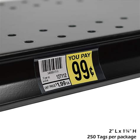 125 X 2 Clear Plastic Tags Shelf Label Holders 250 Pack Walmart