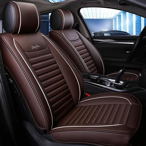 Kvd Superior Leather Luxury Car Seat Cover For Hyundai Venue Coffee