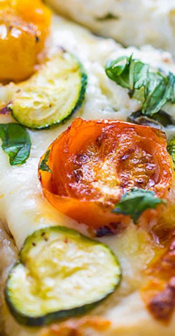 white pizza with tomatoes basil and zucchini baker by nature recipe pizza sandwich