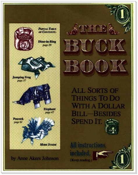 The Buck Book Anne Akers Johnson Ruby Book Origami