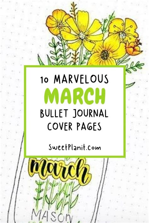 10 March Bullet Journal Cover Page Ideas — Sweet Planit