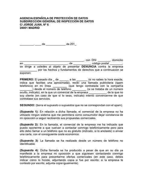 Modelo Carta De Queja Por Maltrato Laboral Modelo De Informe