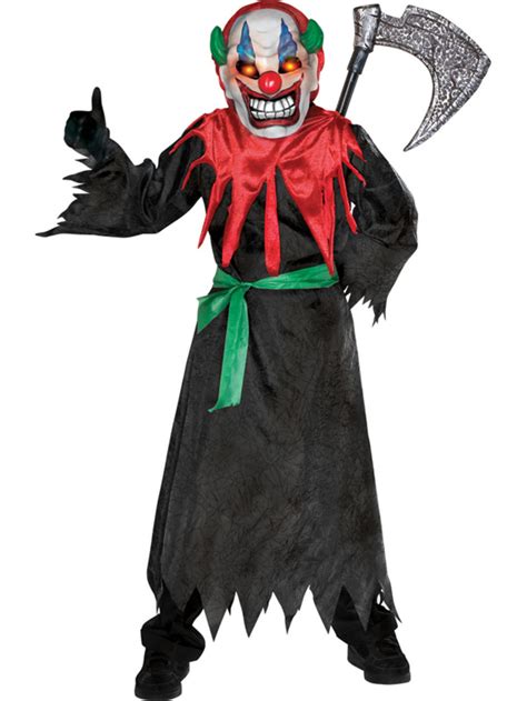Child Scary Clown Fancy Dress Costume Halloween Circus
