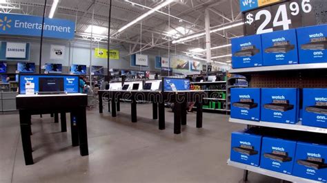 Walmart Supercenter Retail Store Interior Displays Of Laptops Editorial