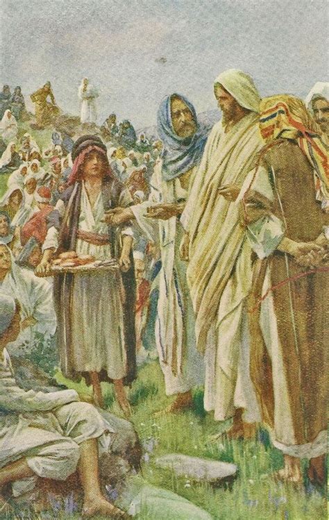 Feeding The Five Thousand By Harold Copping C1920s Jesus Jesus