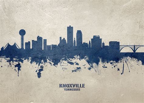 Knoxville Skyline Poster By Michael Tompsett Displate