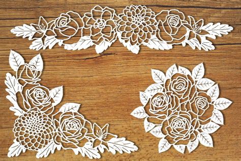 Floral Decorations Svg Files For Silhouette Cameo And Cricut By
