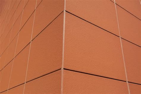 Terracotta Wall Panels With Sandblast Surface In The Exhibition Hall