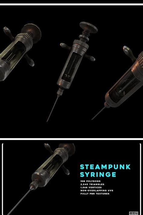 Free Steampunk Syringe Steampunk Design Steampunk Art 3d Assets Game