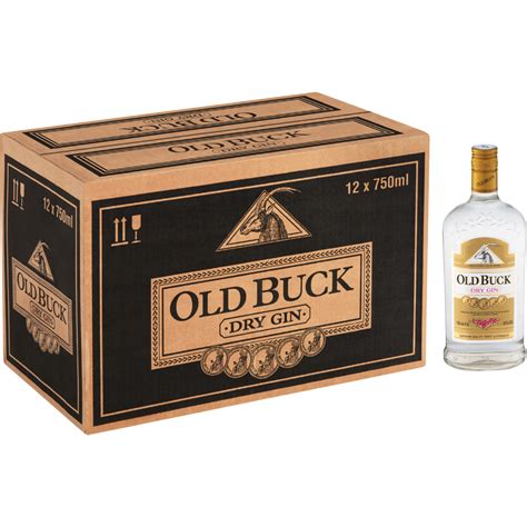 Old Buck Dry Gin Bottle 12 X 750ml Gin Spirits And Liqueurs Drinks Shoprite Za