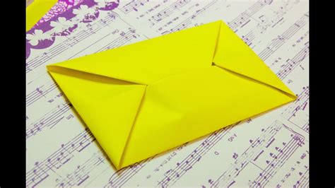 Como Hacer Un Sobre Para Cartas Origami Papiroflexia Youtube