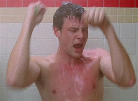 There Goes Finn Singing In The Shower Glee Cory Monteith My Love