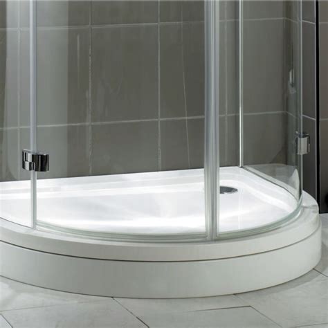 Espira Half Round Shower Tray Panel White W1100 X D900 X H103mm