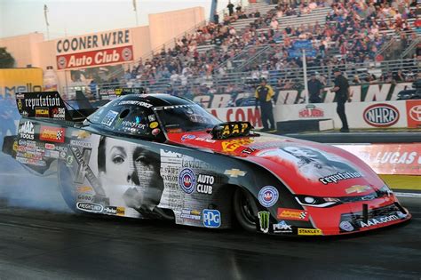A Drag Racing Car With Taylor Swifts Face On It Finished Third At The