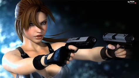 Weapons Tomb Raider Lara Croft From Games Wallpapers 1920x1080