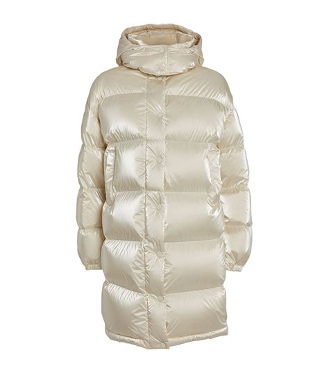 Womens Moncler White Down Gaou Parka Coat Harrods Countrycode