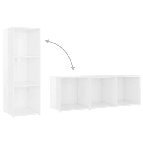 3 Piece Tv Cabinet Set High Gloss White Chipboard