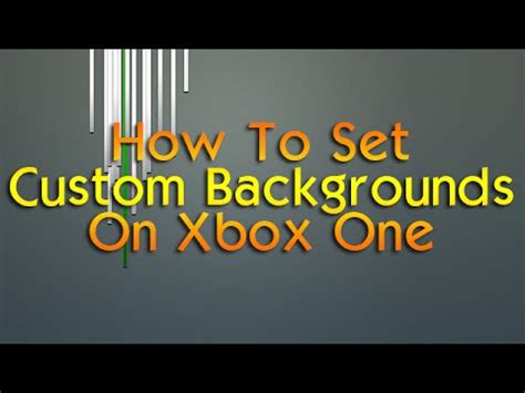 Grab a usb device that has the jpg or png file on it that you are interested in using and plug the device into your xbox one. Custom Background on Xbox One Dashboard - YouTube