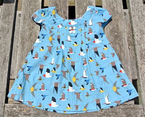 Girls Pintuck Bluebirds Dress Made In Cincinnati