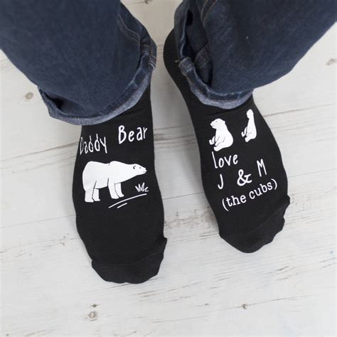 Daddy Bear Personalised Message Socks By Solesmith